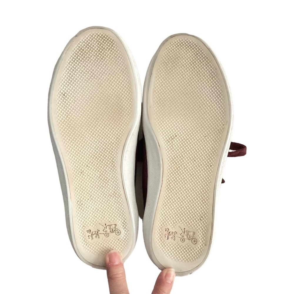 Coach Burgundy Empire Zipper Sneakers - Picture 10 of 12